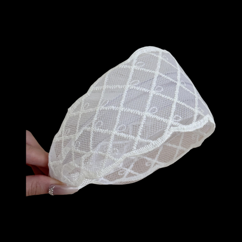 French Ballet Lace Headband - Elegant Wide-Tooth Design