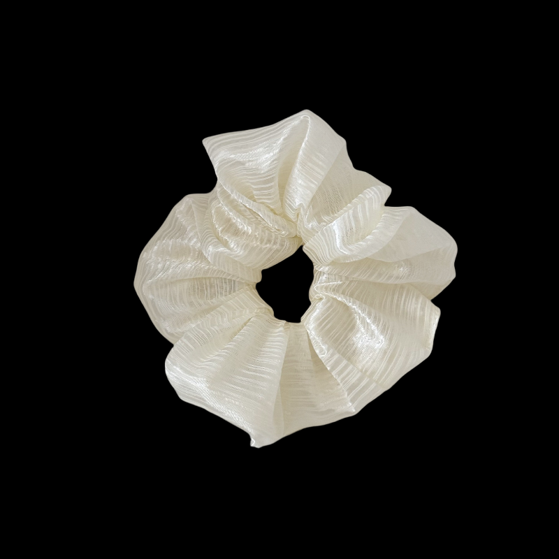 Crushed Chiffon Scrunchie - Luminous Textured Hair Tie (5 Colours)