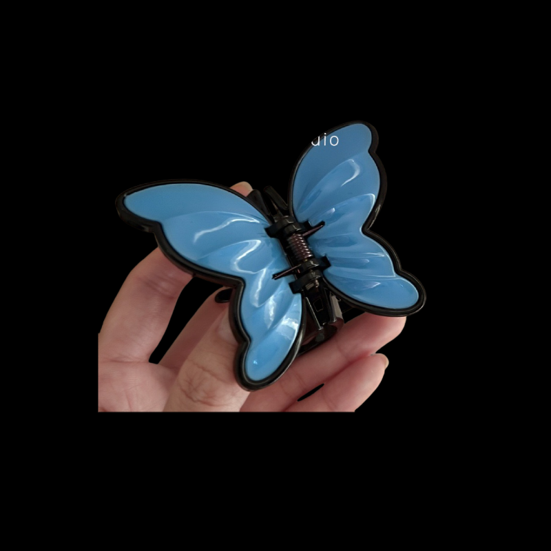 French Acrylic Butterfly Claw Clip - Vintage Hair Clasp