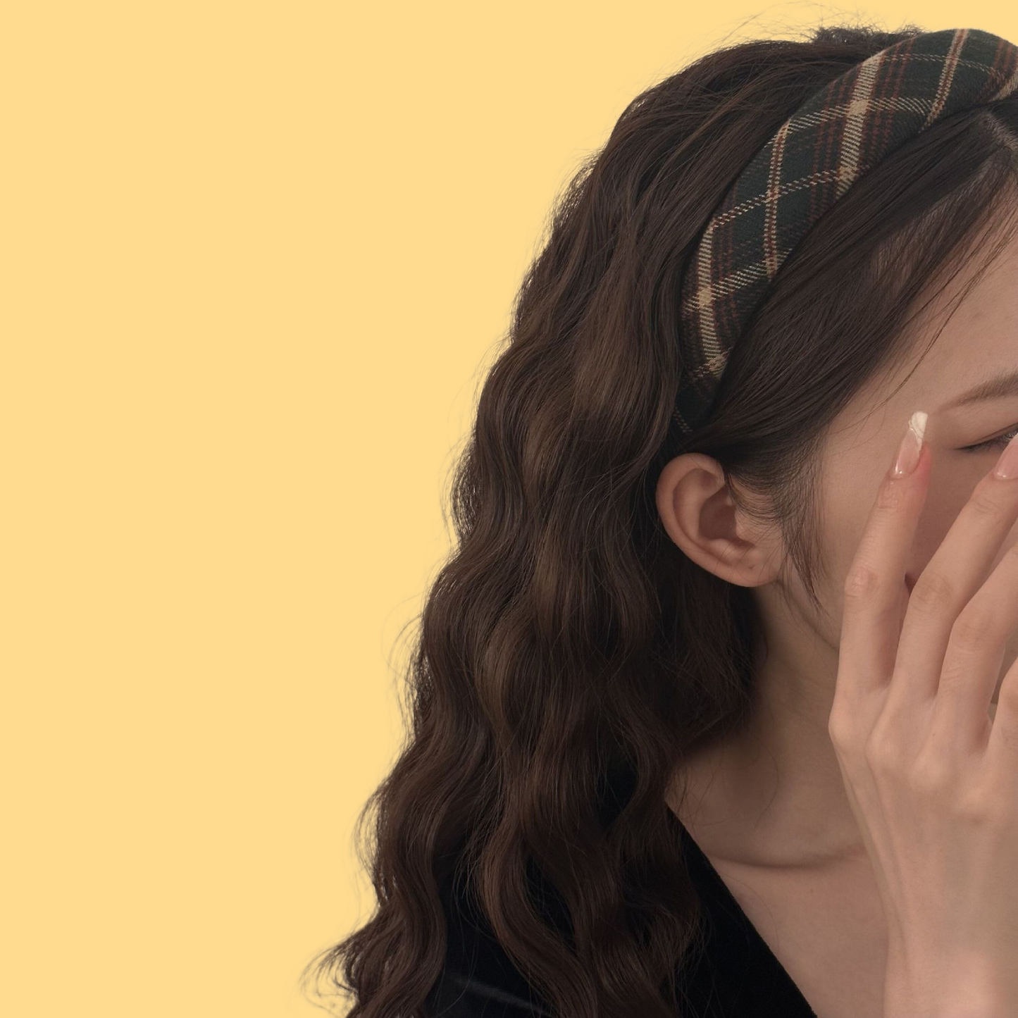 Vintage Plaid Headband - Wide Knit Hairband (Fall Collection)