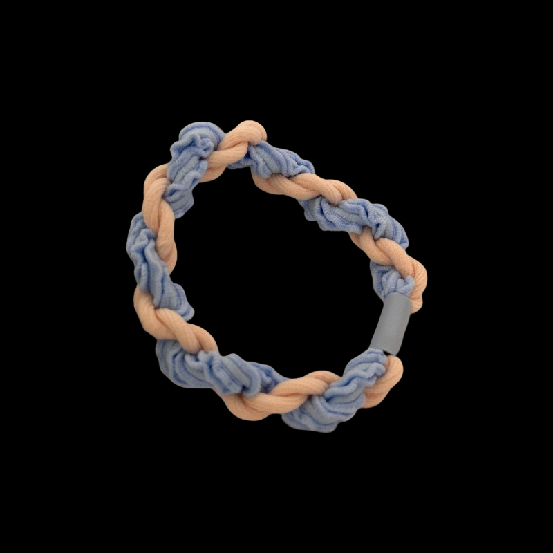 Dual-Tone Striped Hair Tie