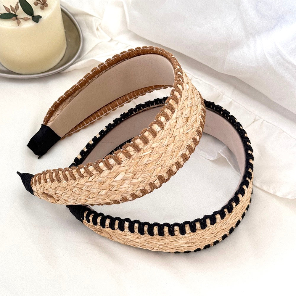 Boho Braided Headband - Wide Woven Beach Hair Accessory (Vacation Ready)
