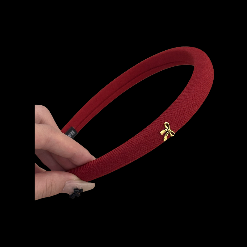 Gold Label Headband - Velvet Bow Hairband (5 Colors)