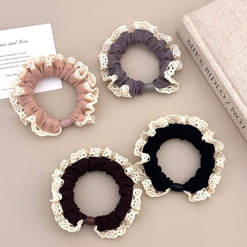 Chanel-Style Lace Hair Tie (4 Colors)