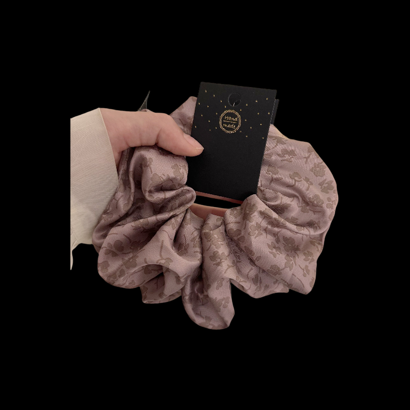 Floral Print Scrunchie - Elegant & Versatile Hair Tie
