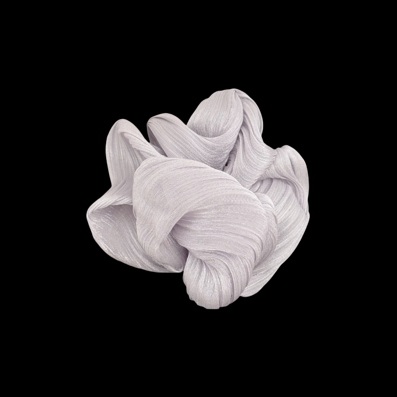 French Pearl Satin Scrunchie - Elegant & Shimmery