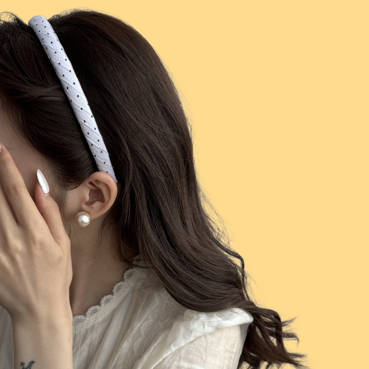 Bohemian Dot Headband - Crinkle Gauze Hairband (6 Colors)