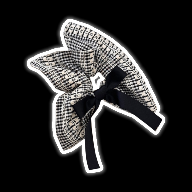 Ballet-Inspired Square Scrunchie - Plaid Hair Tie