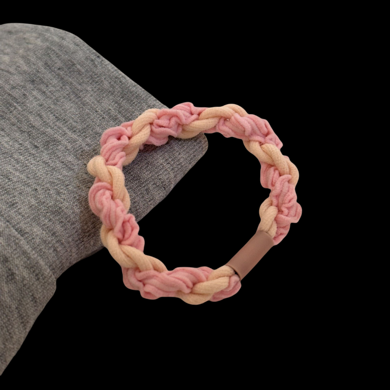 Dual-Tone Striped Hair Tie