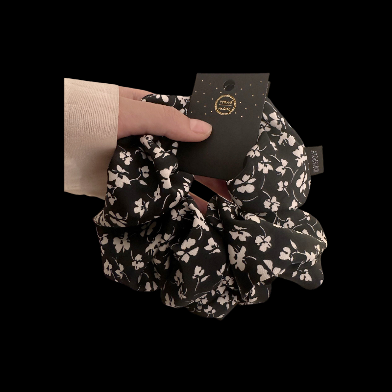 Floral Print Scrunchie - Elegant & Versatile Hair Tie
