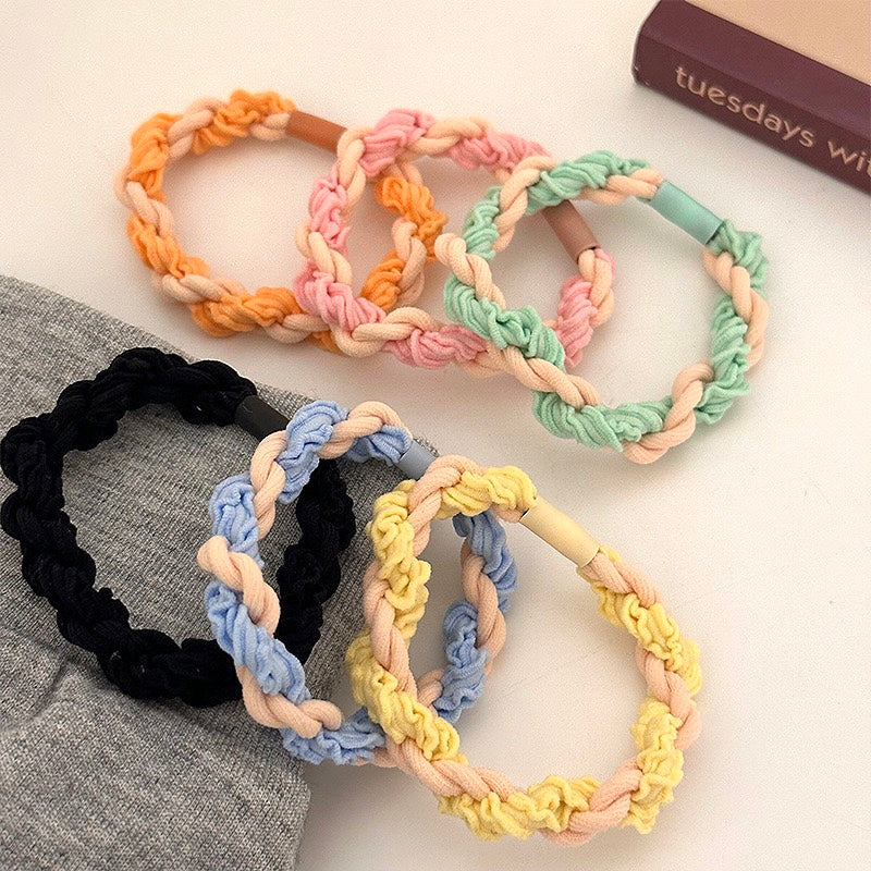 Dual-Tone Striped Hair Tie