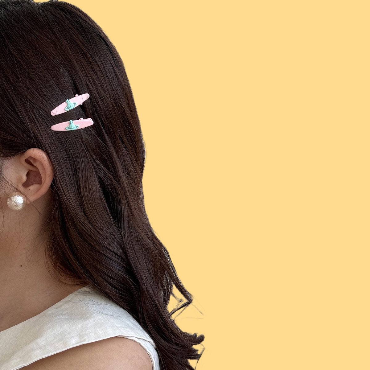 Cosmic Cutie Hair Clips - 5-Color Mini Planet Series (Summer Vacation Edition)