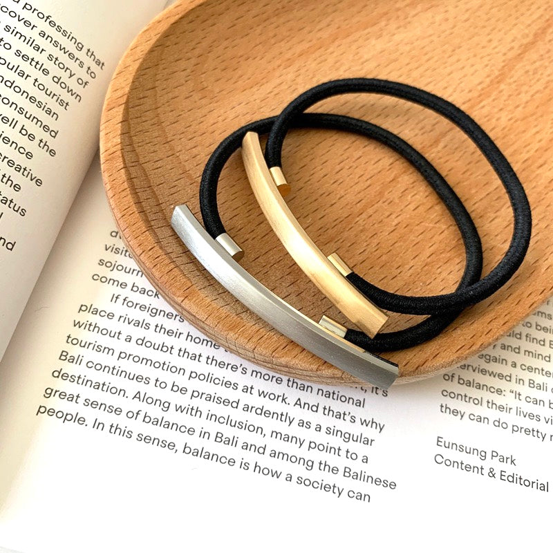 Minimalist Alloy Hair Tie - Gold or Silver