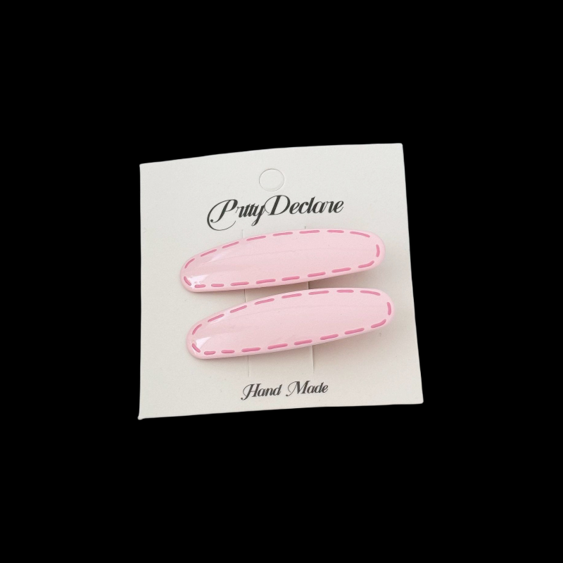 Minimalist Dotted Line Hair Clips - Korean Artist-Designed