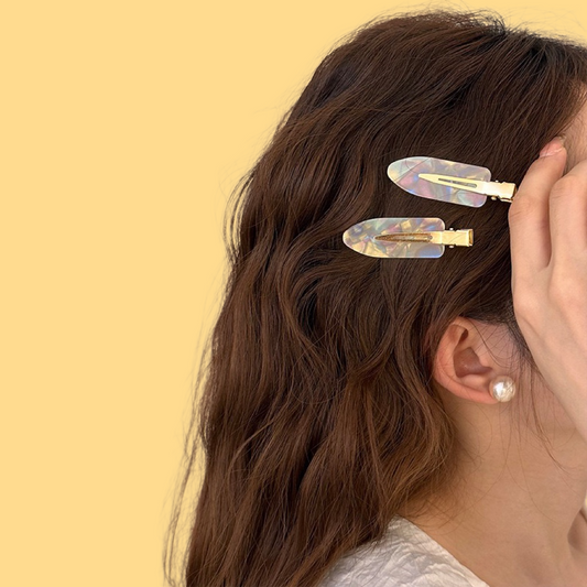 Acetate Seamless Hair Clip - Oval Side Clip (2 Colors)