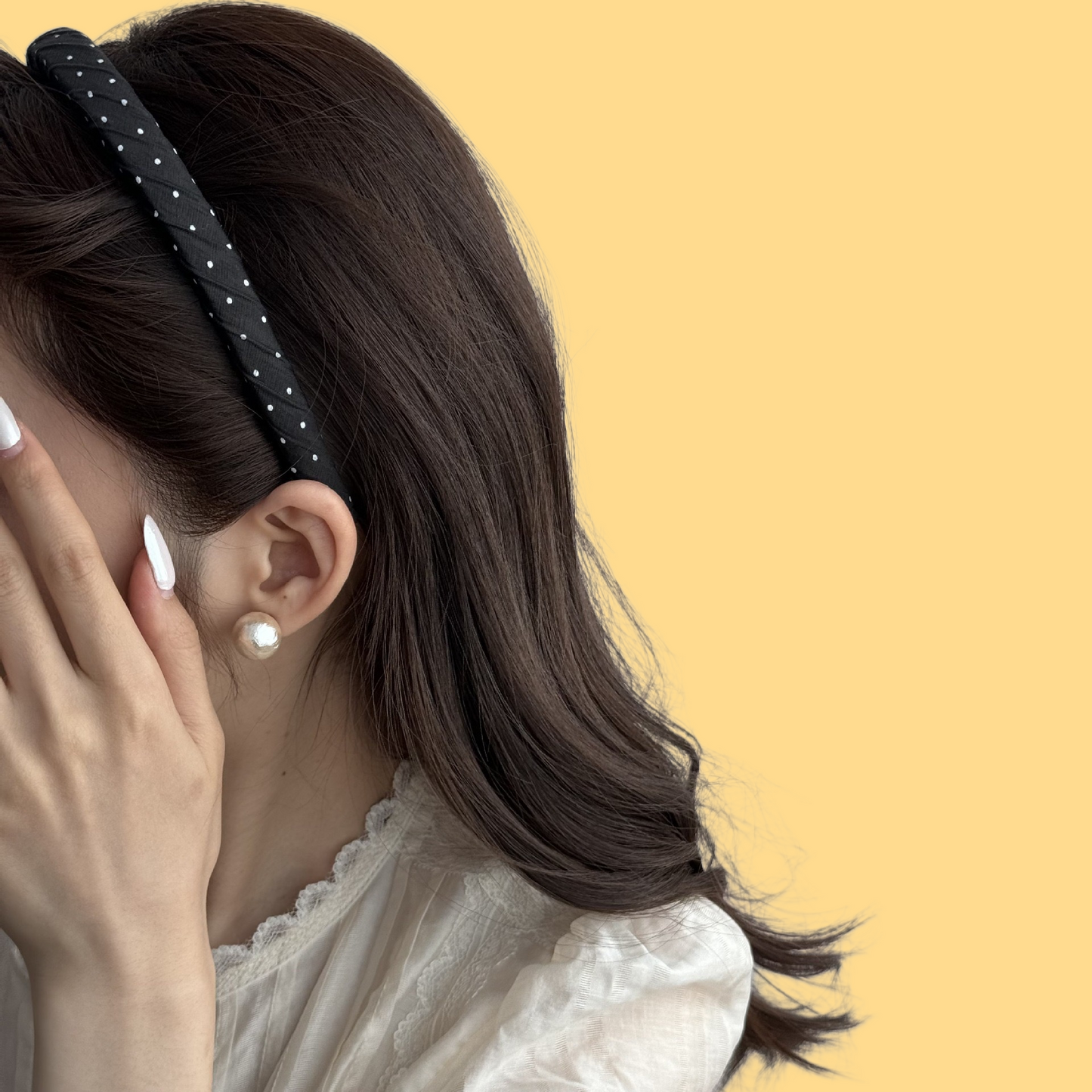 Bohemian Dot Headband - Crinkle Gauze Hairband (6 Colors)