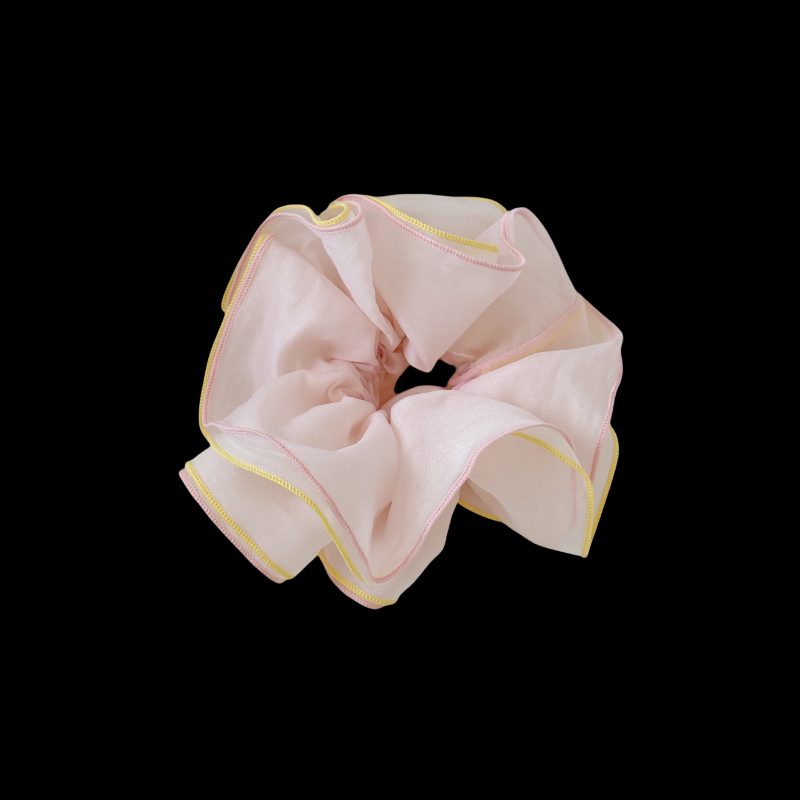 French Sheer Mesh Scrunchie - Oversized Hair Tie (Watercolor Ombré Edition)