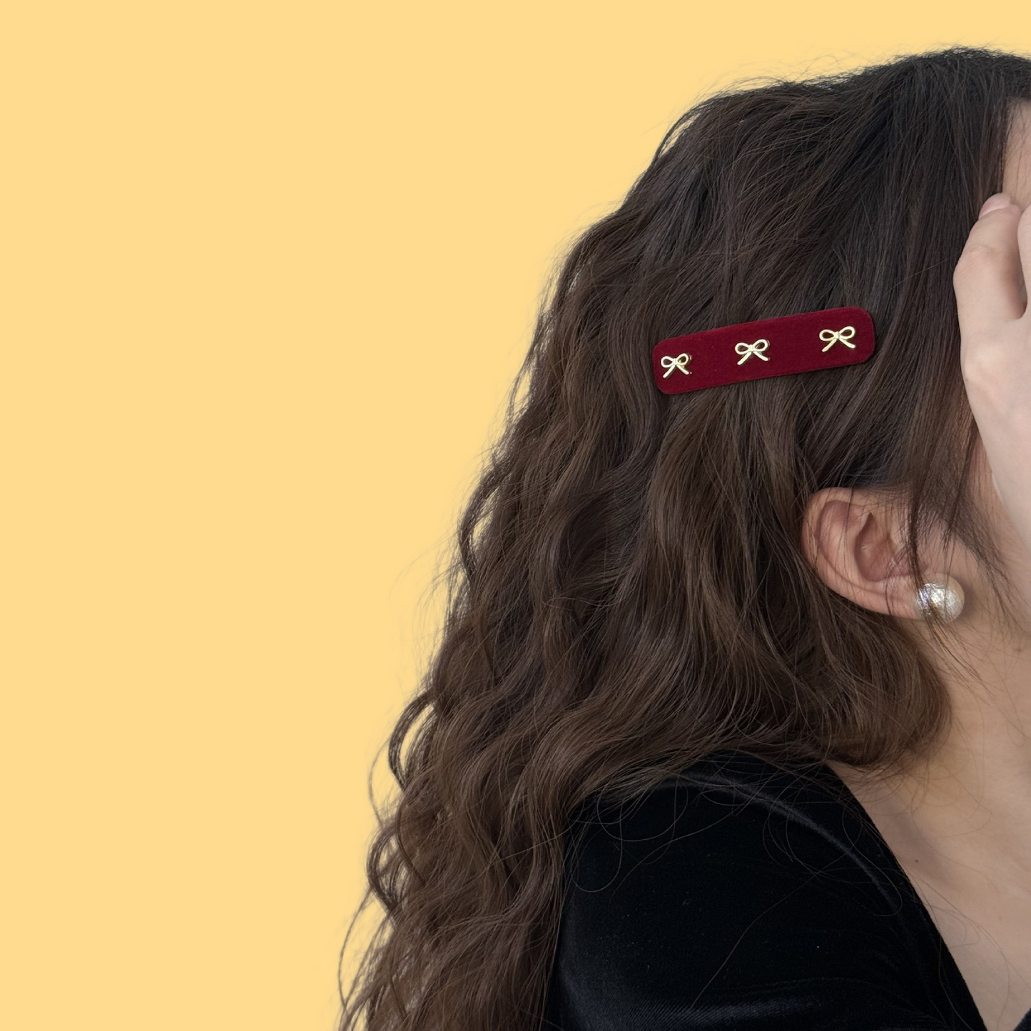 Chanel-Style Velvet Hair Clip - Bow Barrette (4 Styles)