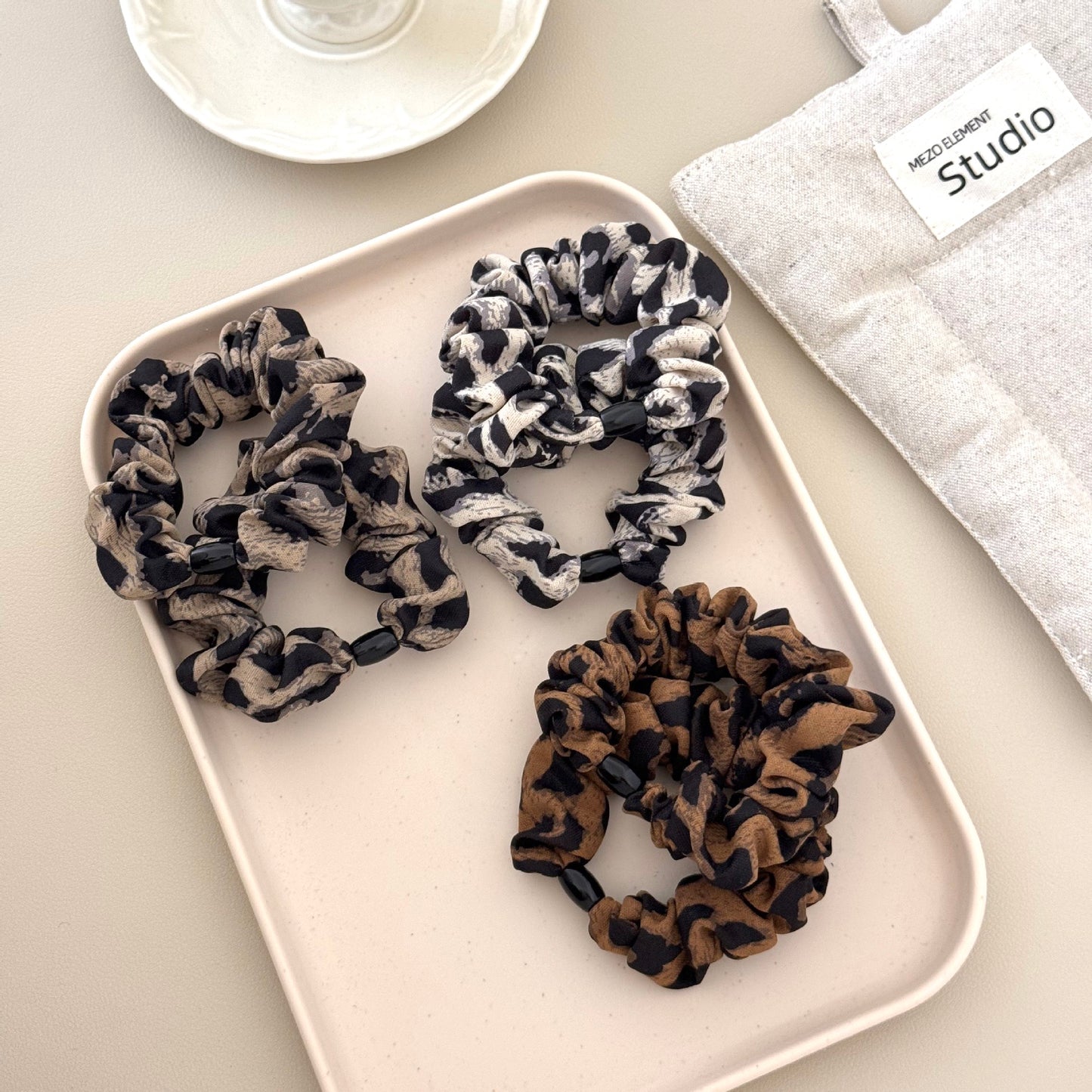 Leopard Print Hair Tie - Stretchy Scrunchies (3 Styles)