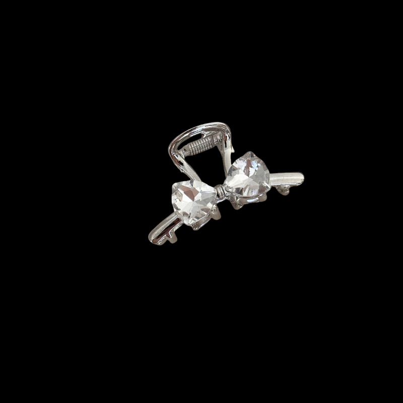 Crystal Bow Hair Clip - Petite Side Clip (3 Finishes)