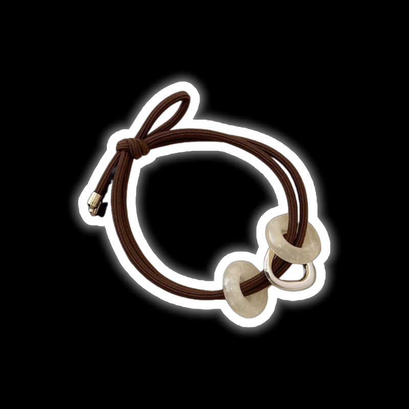 Circular High-Stretch Hair Ties (Khaki/Green)