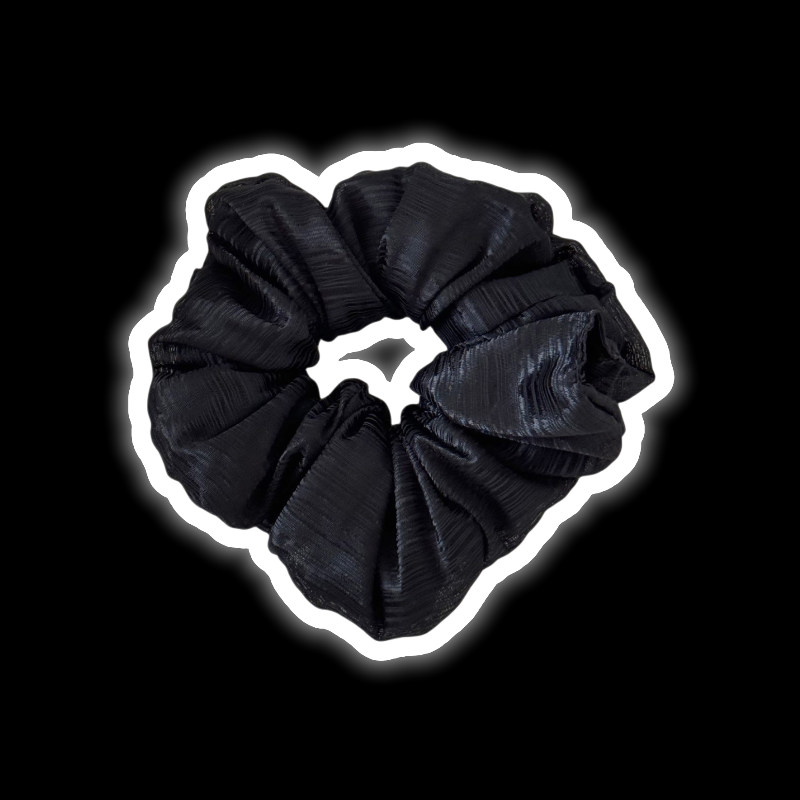 Crushed Chiffon Scrunchie - Luminous Textured Hair Tie (5 Colours)