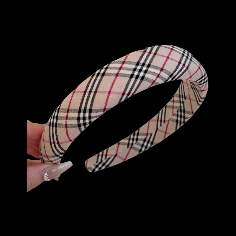 Vintage Plaid Headband - British Academia Style