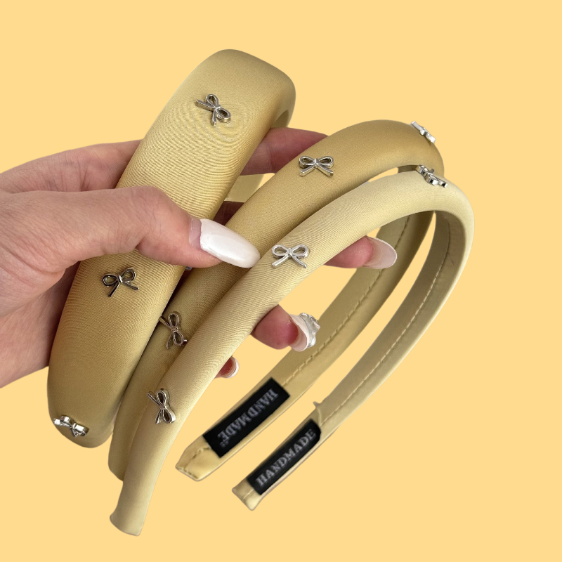Cheese Cream Bow Headband - French Elegance