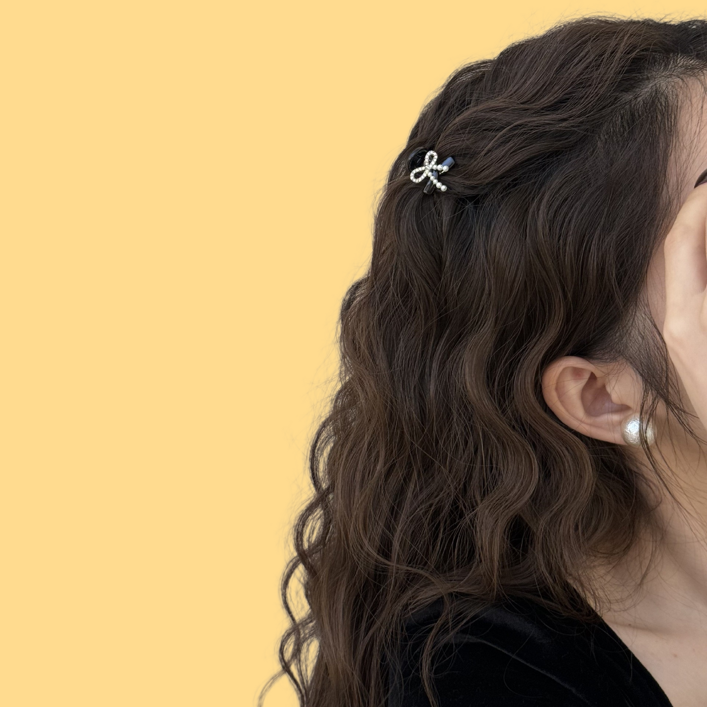 Crystal Hair Clip - Mini Bow Barrettes (2 Colors)