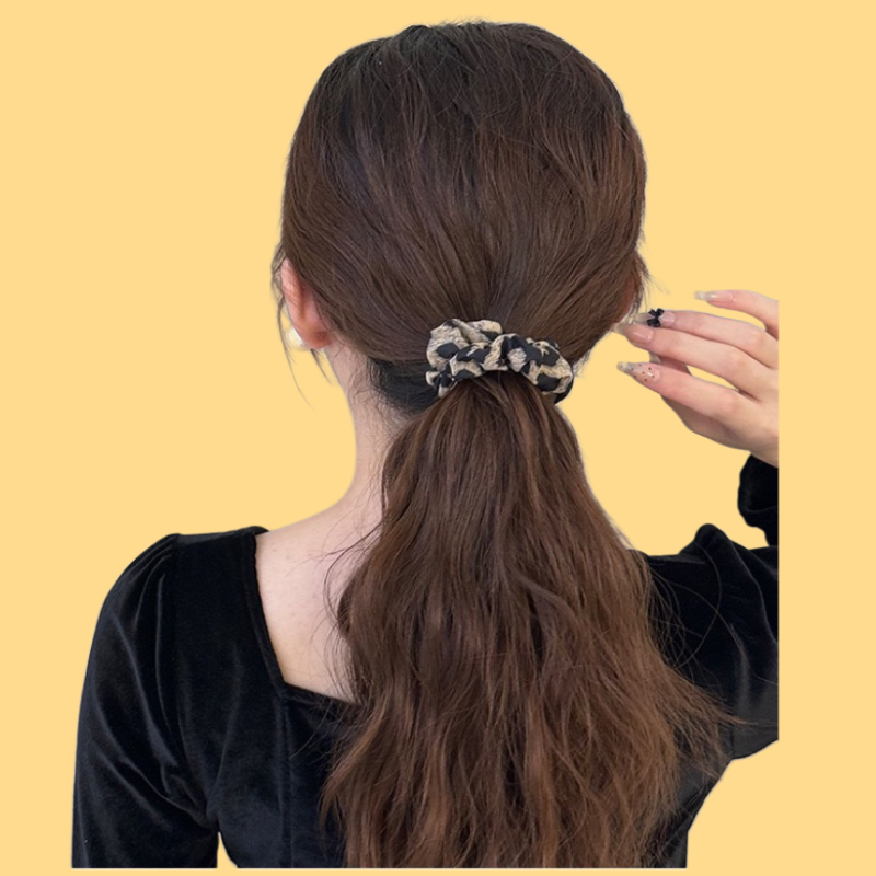 Leopard Print Hair Tie - Stretchy Scrunchies (3 Styles)