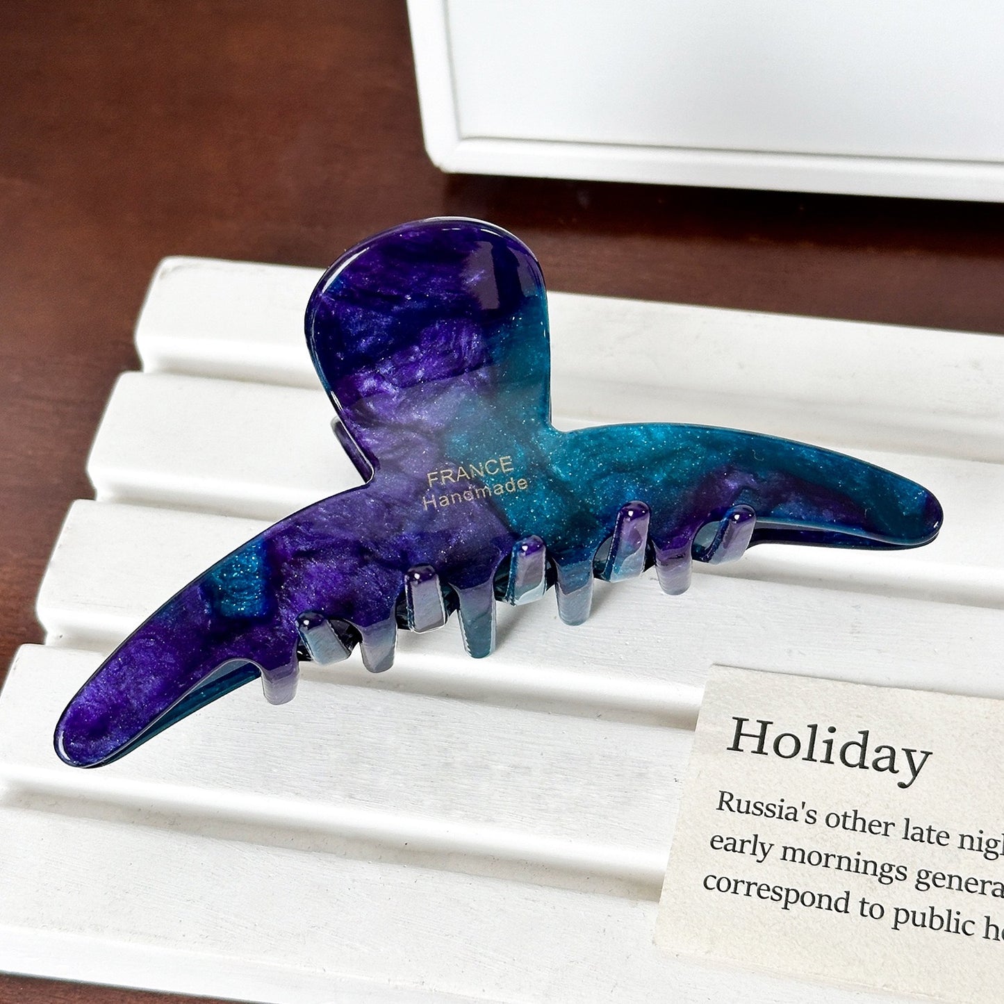 Lavender Claw Hair Clip
