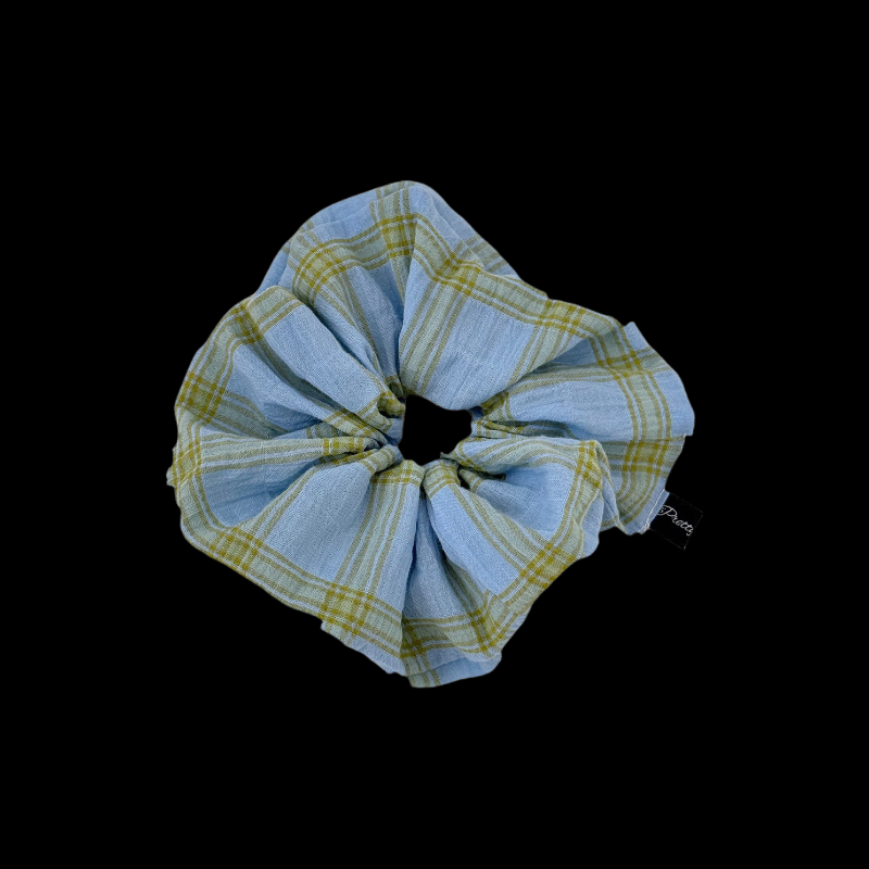 Plaid Patchwork Scrunchie - Europe Elegance Hair Tie