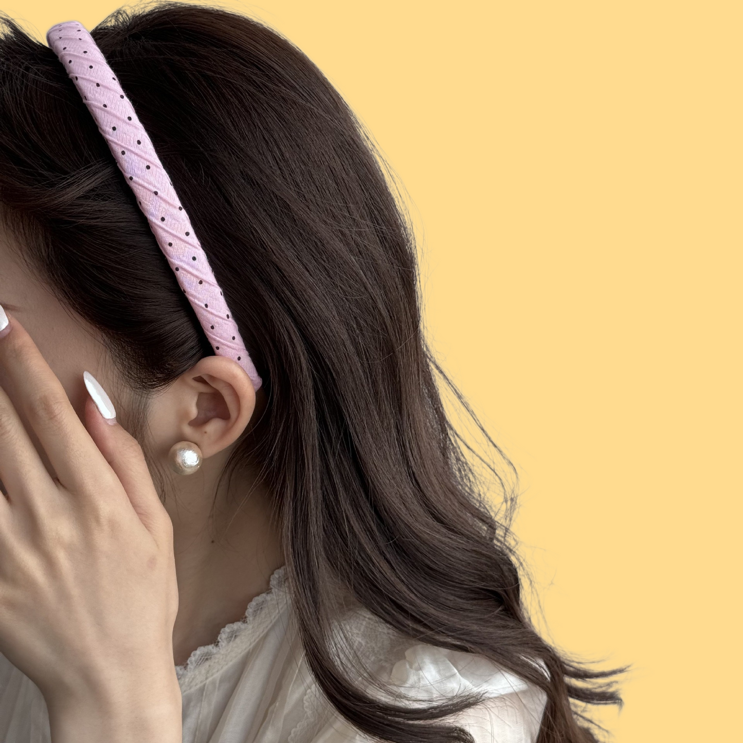 Bohemian Dot Headband - Crinkle Gauze Hairband (6 Colors)