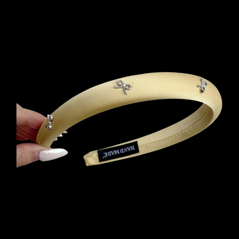 Cheese Cream Bow Headband - French Elegance