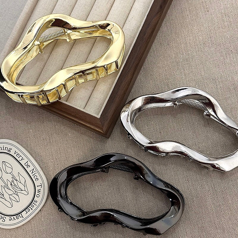 Abstract Line Hair Claw - Geometric Metal Clip (3 Options)