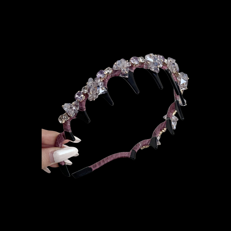 French Crystal Rhinestone Headband - Elegant & Sparkling