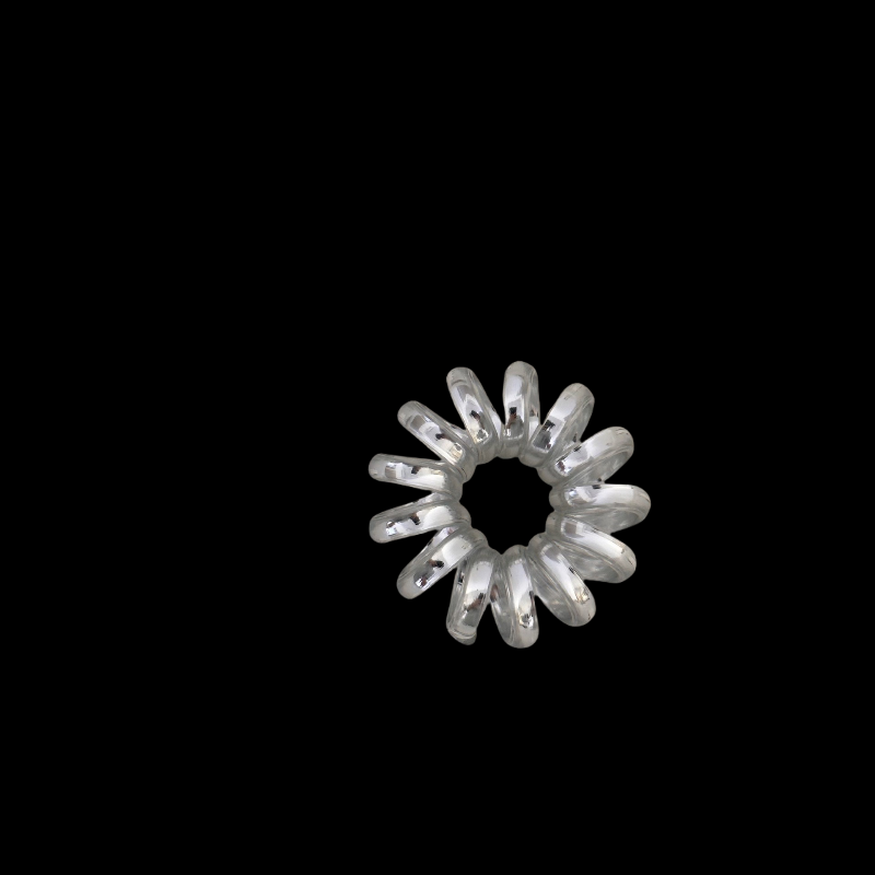 Silver Coil Hair Tie - Hypnotic Wire Loops (3 Sizes)