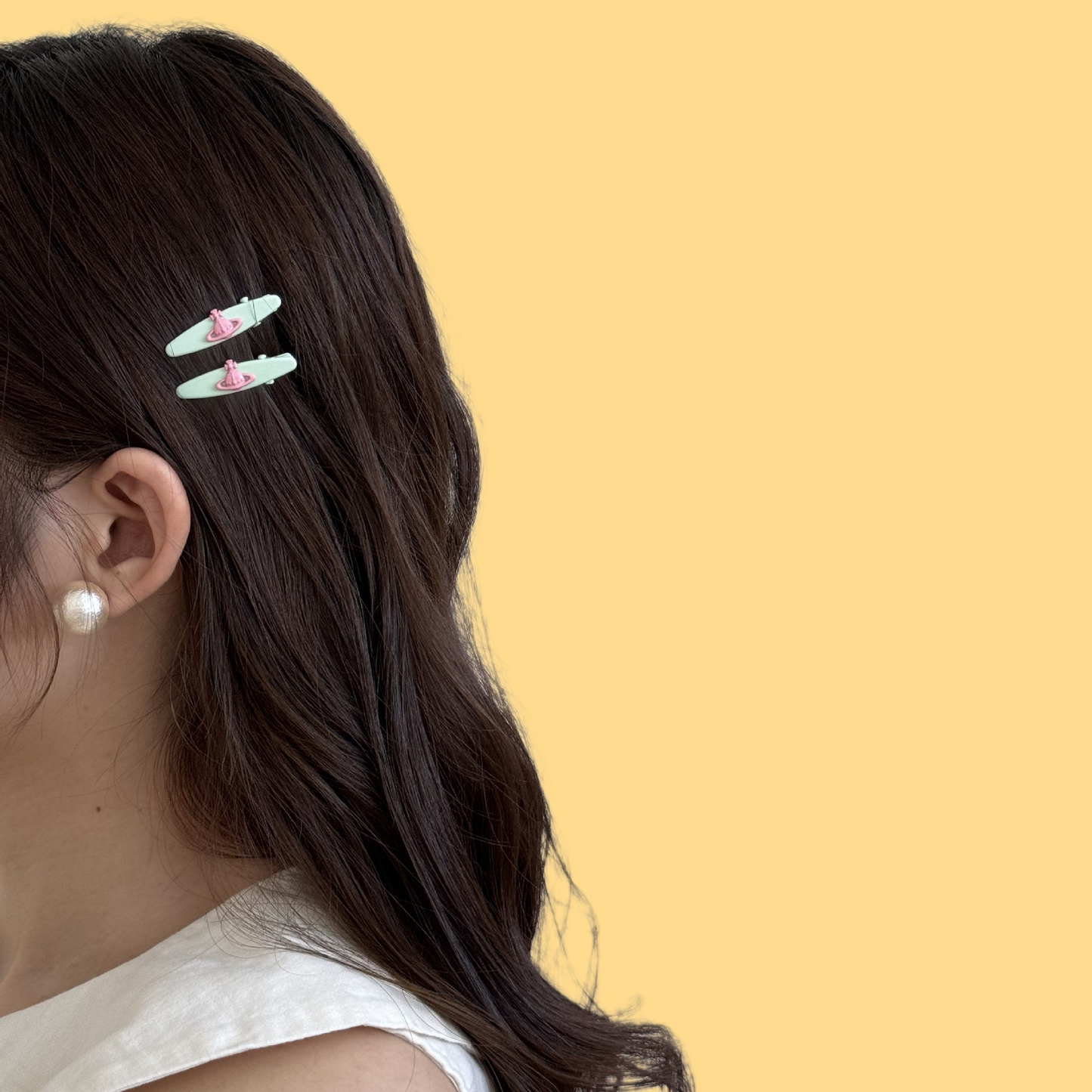 Cosmic Cutie Hair Clips - 5-Color Mini Planet Series (Summer Vacation Edition)