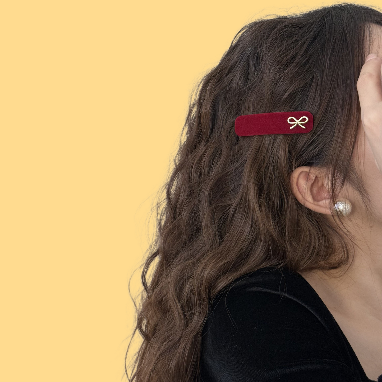 Chanel-Style Velvet Hair Clip - Bow Barrette (4 Styles)