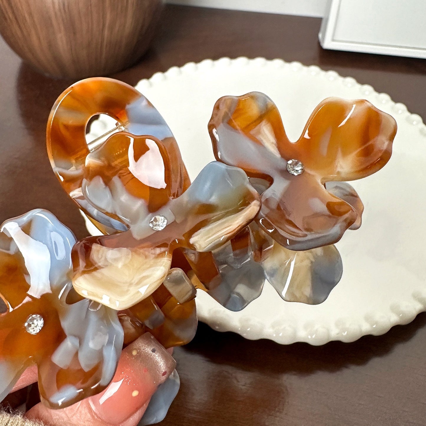 3D Flower Claw Hair Clip