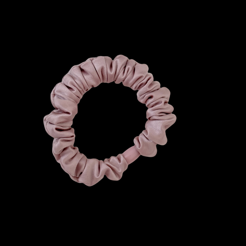 Crushed Satin Hair Tie Set - Minimalist Elegance (8 Neutral Shades)
