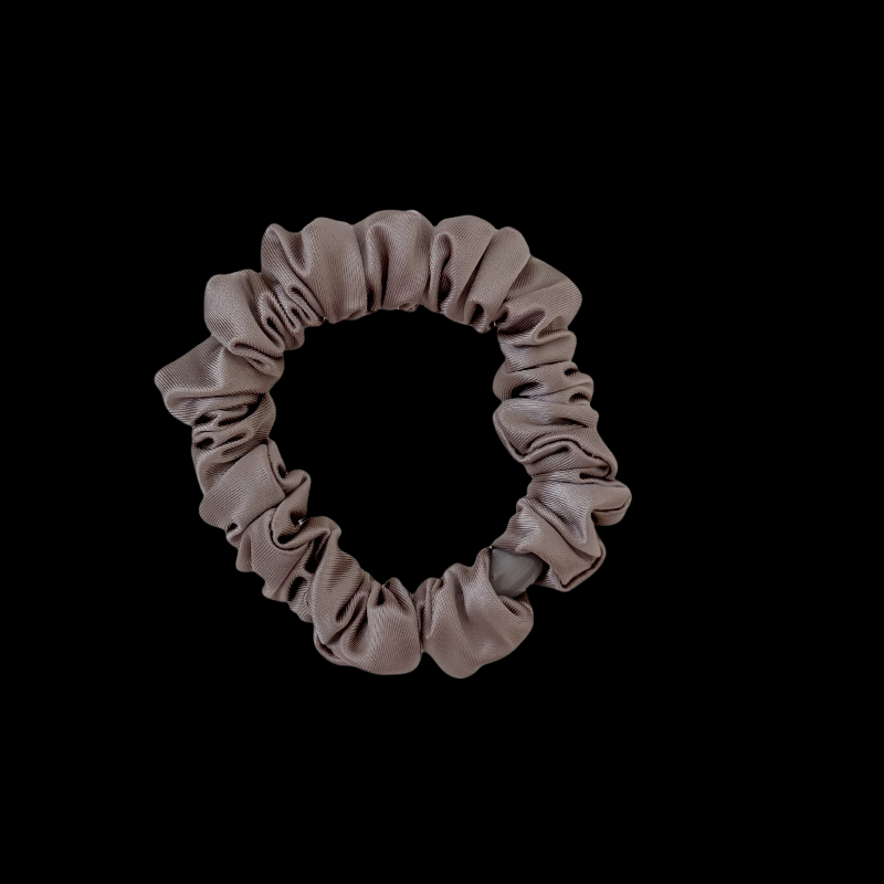 Crushed Satin Hair Tie Set - Minimalist Elegance (8 Neutral Shades)