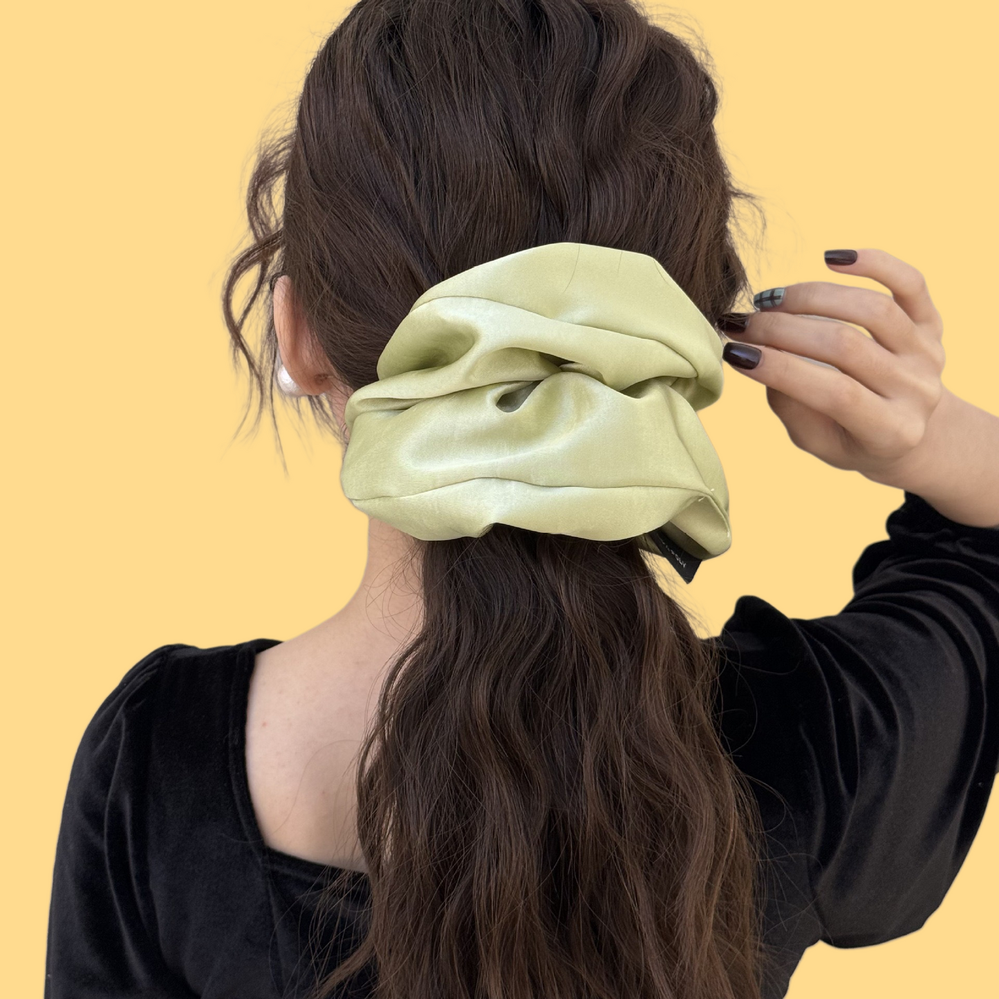 Vintage Green Scrunchie - Spring Hair
