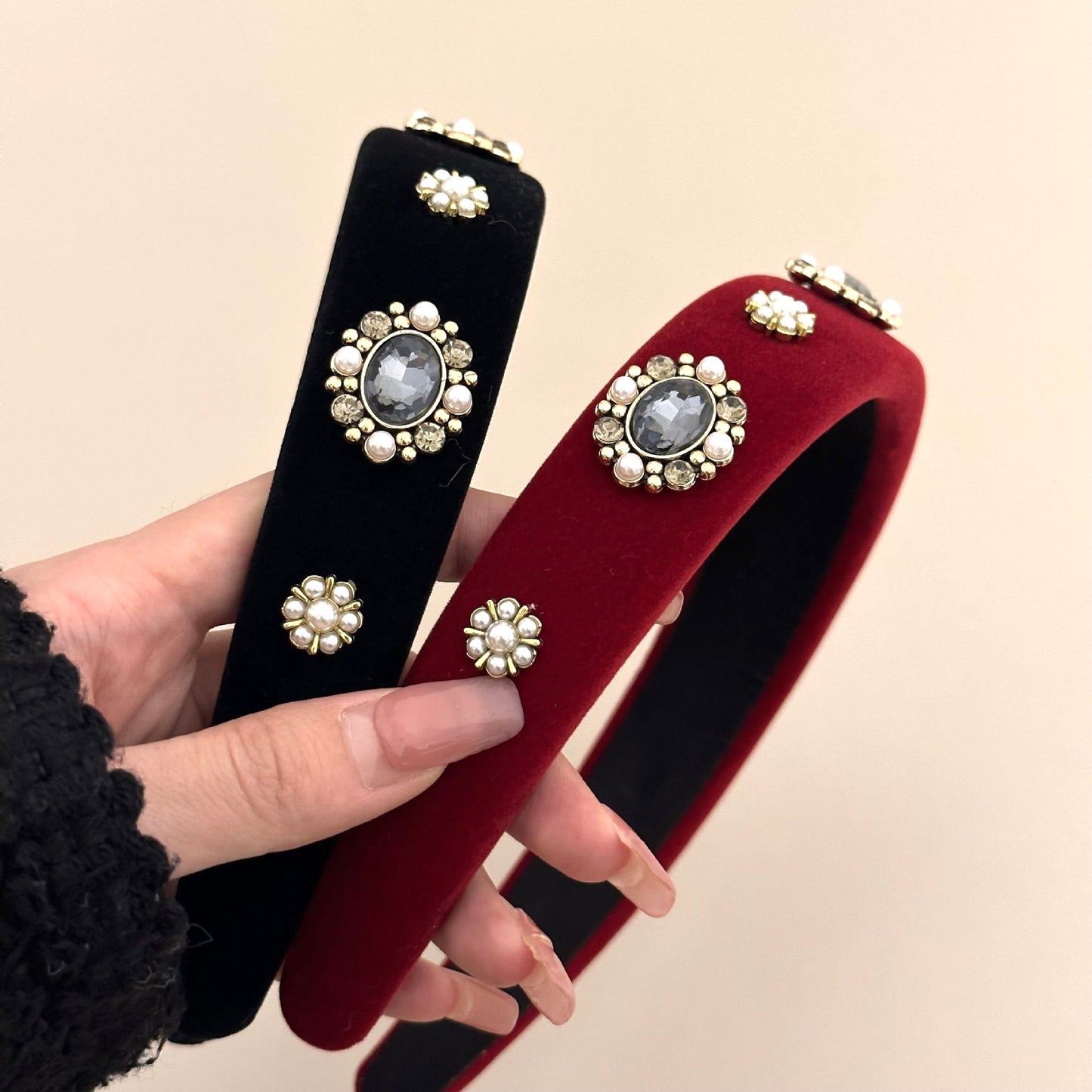 Crystal-Studded Headband (2 Colors)