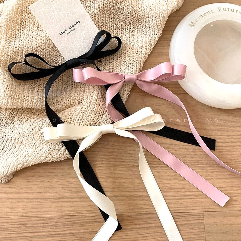 Ribbon Bow Hair Clip - Bohemian Half-Up Clip (3 Colors)