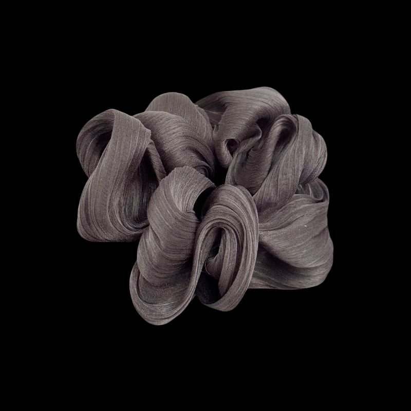 French Pearl Satin Scrunchie - Elegant & Shimmery