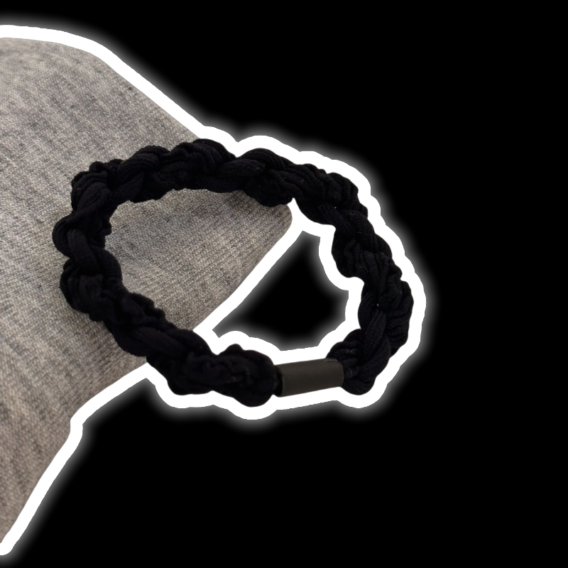Dual-Tone Striped Hair Tie