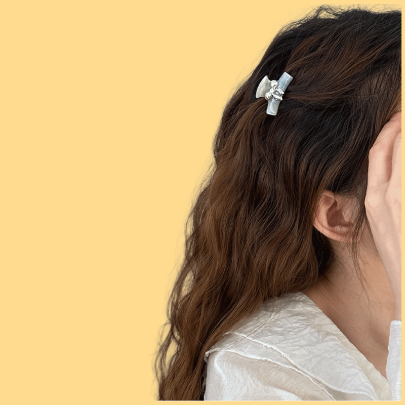 Moon Phase Hair Clip - Chinese Ink Style Mini Clips (3 Designs)