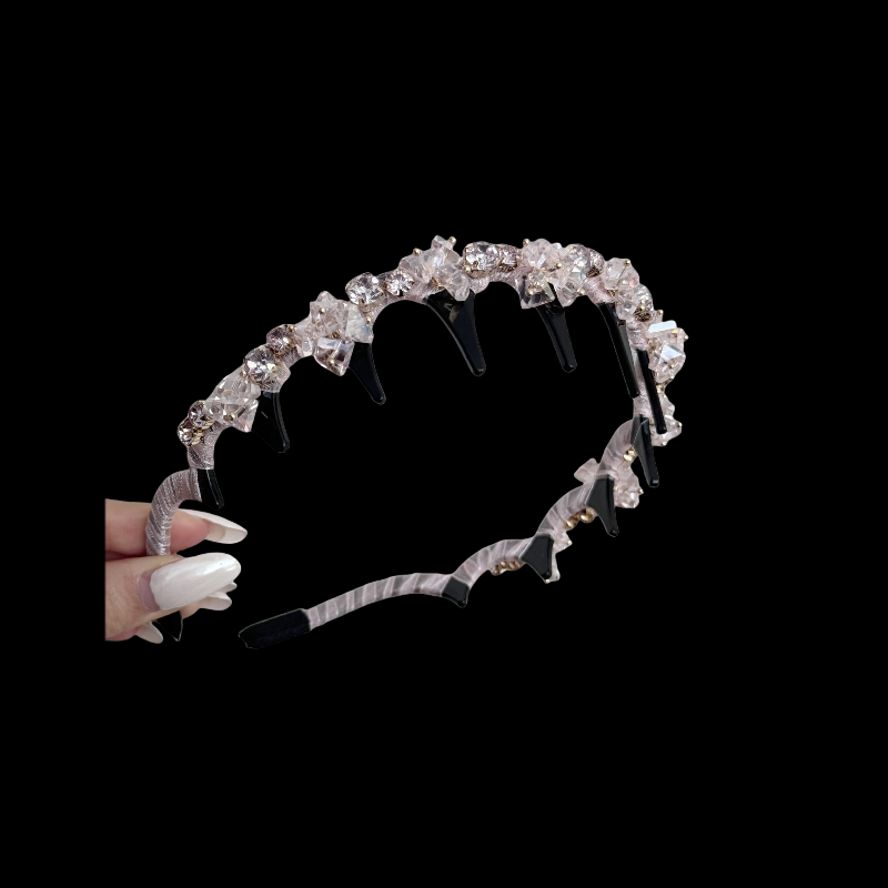 French Crystal Rhinestone Headband - Elegant & Sparkling