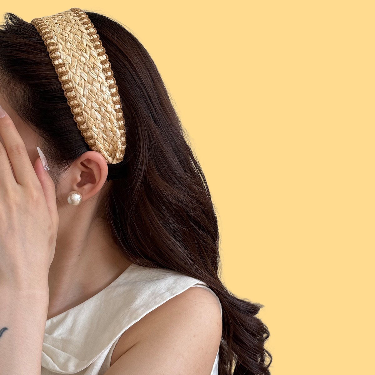 Boho Braided Headband - Wide Woven Beach Hair Accessory (Vacation Ready)